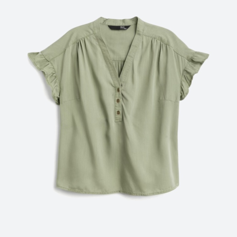 1822 Denim Lily ruffle top